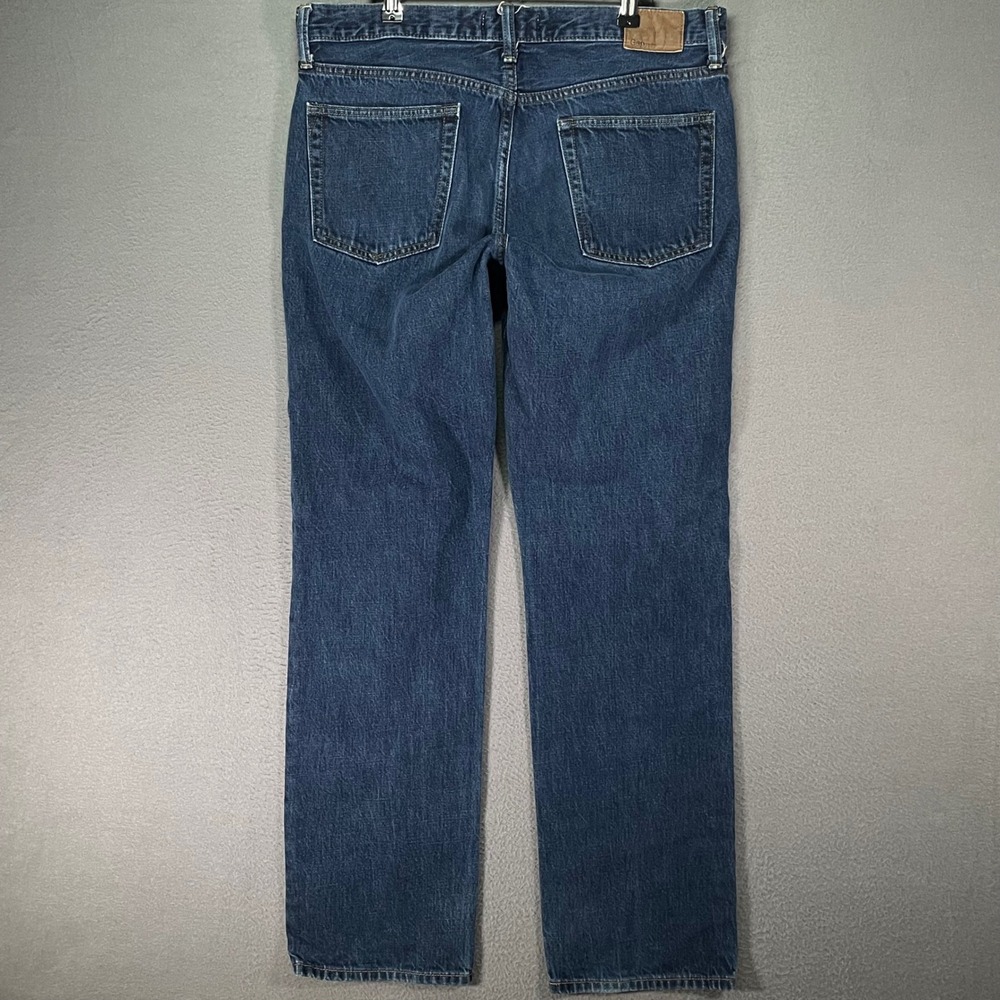Gap 1969 Straight Leg Jeans Mens 32x32 Dark Blue Denim Classic Cotton - Picture 2 of 13